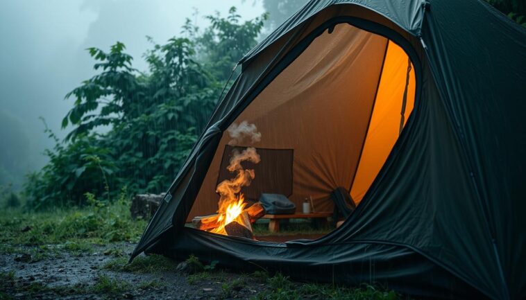 Camping bei Regen: So bleibst du auch bei schlechtem Wetter trocken