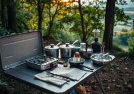 Die perfekte Campingküche einrichten: Tipps für Van, Wohnmobil & Zelt