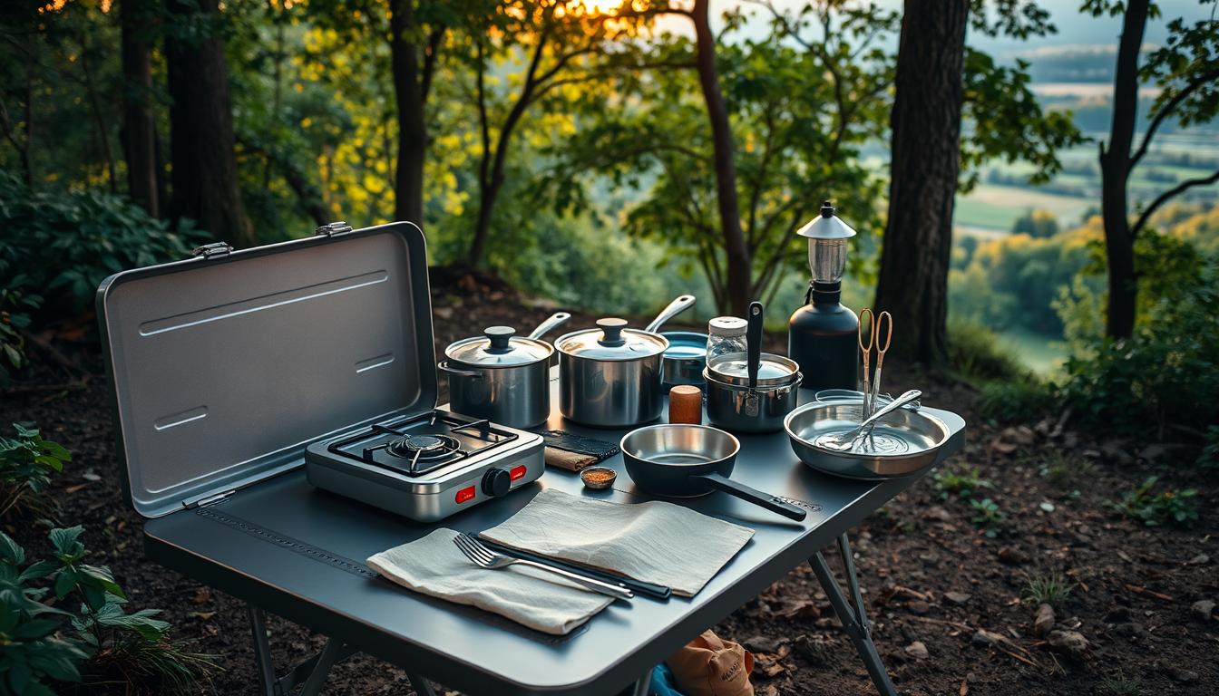 Die perfekte Campingküche einrichten: Tipps für Van, Wohnmobil & Zelt