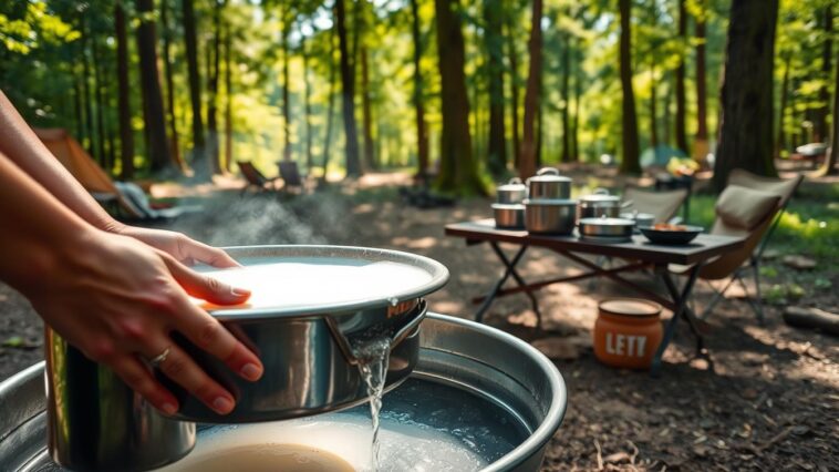 Geschirrspülen beim Camping: So klappt’s auch ohne Spüle