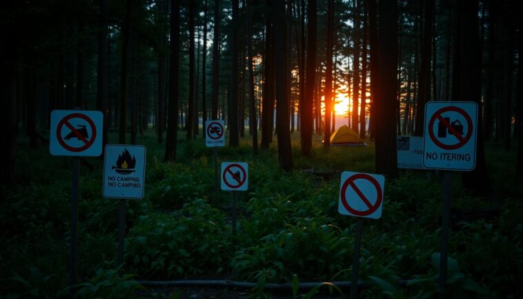 Verbotsschilder beim Campen: Das bedeuten sie wirklich