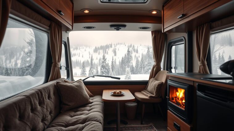 Wintercamping im Wohnmobil: So bleibt es warm & sicher