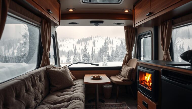 Wintercamping im Wohnmobil: So bleibt es warm & sicher