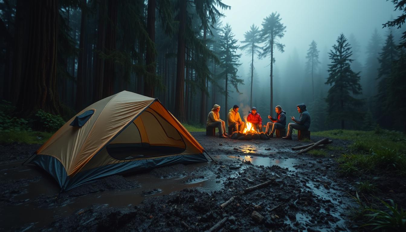Zelten bei Regen: Die besten Tricks gegen nasse Füße und schlechte Laune